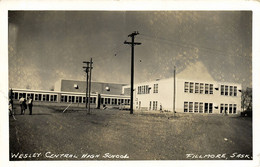 Canada, FILLMORE, Saskatchewan, Wesley Central High School (1940s) RPPC Postcard - Otros & Sin Clasificación