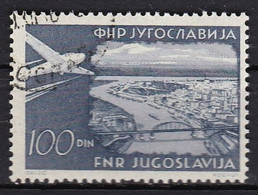 YU409 – YOUGOSLAVIA – AIRMAIL – 1951 – PLANE OVER BELGRADE – Y&T # 40 USED 22 € - Posta Aerea