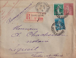 France Entiers Postaux - 10c Semeuse Lignée - Enveloppe Recommandée - Standard Covers & Stamped On Demand (before 1995)