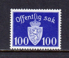 NORWAY - 1939-47 Official  100o Never Hinged Mint - Service