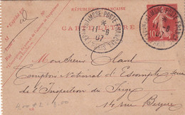 France Entiers Postaux - 10c Semeuse - Carte Lettre - Kartenbriefe