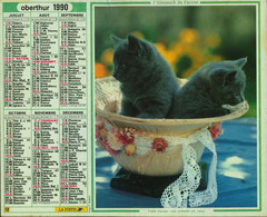 081 - ALMANACH DES P.T.T  1990     -  ANNEE DE VOTRE NAISSANCE - Tamaño Grande : 1981-90