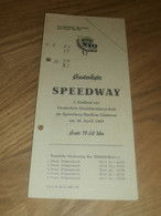 Speedway Güstrow 30.4.1967 , Finale Deutsche Meisterschaft , Programmheft / Programm / Rennprogramm , Program !!! - Motos