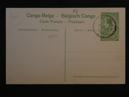 BJ16 CONGO BELGE BELLE CARTE ENTIER SERIE 1 .N°22 RR 1919 ++ AFFRAN. INTERESSANT + - Covers & Documents