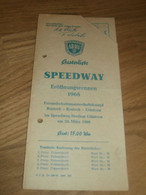 Speedway Güstrow 24.03.1968 , Rostock - Güstrow , Programmheft / Programm / Rennprogramm , Program !!! - Motos