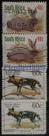 U142 - SOUTH AFRICA 1993/98 FAUNA LOCALE VARIETA' DI COLORE - COLOR VARIETY SET 4 STAMPS USATI - USED - Used Stamps