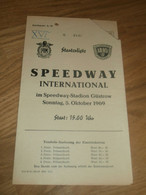 Speedway Güstrow 5.10.1969 , International , Programmheft / Programm / Rennprogramm , Program !!! - Motos