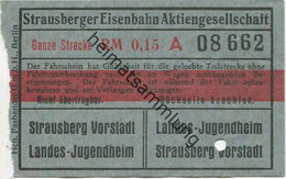 Deutschland - Strausberg - Strausberger Eisenbahn Aktiengesellschaft - Ganze Strecke Fahrschein RM 0.15 - Europe