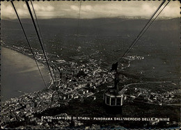 CASTELLAMMARE DI STABIA ( NAPOLI ) PANORAMA DALL'INCROCIO DELLE FUNIVIE - EDIZ. FARFALLA - SPEDITA - 1950s (13856) - Castellammare Di Stabia