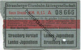 Deutschland - Strausberg - Strausberger Eisenbahn Aktiengesellschaft - Ganze Strecke Fahrschein RM 0.15 - Europa