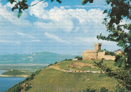 CARTOLINA  POPULONIA ALTA,LIVORNO,TOSCANA,CASTELLO MEDIOEVALE,MEMORIA,CULTURA,RELIGIONE,BELLA ITALIA,VIAGGIATA 1967 - Fermo