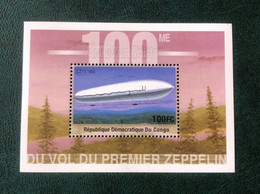 Congo DRC 2001 - The 100th Anniversary Of The First Passage Of A Zeppelin Airship (2000). - Otros & Sin Clasificación