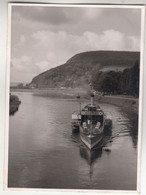 C1730) HÖXTER - Tolle Alte Ansicht Am Fluss Mit Altem DAMPFSCHIFF - 1954 - Höxter