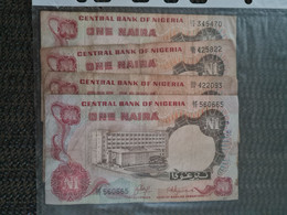 BILLETS CENTRAL BANK OF NIGERIA Les 4 One Naira - Zonder Classificatie