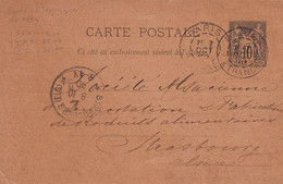 France - Paris Obitérations - Paris Etranger En Noir - 1877-1920: Période Semi Moderne