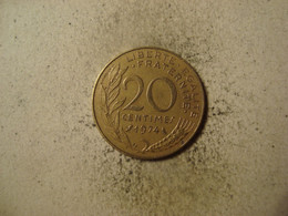 MONNAIE FRANCE 20 CENTIMES 1974 MARIANNE - 20 Centimes