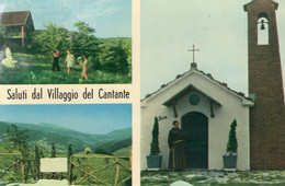 PIEVE S. STEFANO - AREZZO - SALUTI DAL VILLAGGIO DEL CANTANTE IN VALDAZZE - CARTOLINA FG SPEDITA NEL 1973 - VEDUTINE - Arezzo