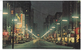 BR2186 U.S.A. Night View Of Cleveland Ohio Viaggiata 1965 Verso Roma - Cleveland