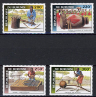 Burundi 1993 Musical Instruments Stamps 4v MNH - Unused Stamps