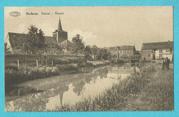 * Zichem - Sichem (Scherpenheuvel - Vlaams Brabant) * (Préaux à Ghlin) Demer, Canal, Quai, Animée, église, Old - Scherpenheuvel-Zichem