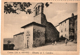CORTONA - CARTOLINA FG SPEDITA NEL 1953 - CHIESETTA DI S. CRISTOFORO - ANIMATA - Arezzo