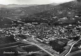 SANSEPOLCRO - CARTOLINA FG SPEDITA NEL 1952 - PANORAMA DALL'AEROPLANO - Arezzo