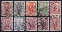 MiNr. 125 - 134 Griechenland 1901, Freimarken: Hermes - Gebruikt