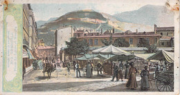 CPA France - Isère - Voyage Dans Le Dauphiné - Grenoble - Place De Lycée Et Marché - Coll. Chocolat Delespaul Havez - Autres & Non Classés