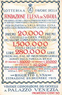 CPA GUERRE / ITALIE / LOTTERIA FONDAZIONE ELENA DI SAVOIA - Guerra 1914-18