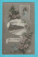 * Gavere (Oost Vlaanderen) * (VPF - Martha, Nr 1960) Souvenir De Gavere, Fantaisie, Fleurs, Enfant, Train, Locomotive - Gavere
