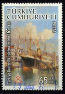 Türkiye 2008 Mi 3716 Steamship In Harbor, Maritime, Painting, Ship - Usati