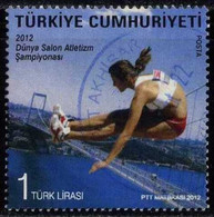 Türkiye 2012 Mi 3937 Long Jumping, World Indoor Athletics Championships, Bridge, Athlete, Sport - Used Stamps