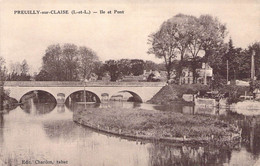 CPA France - Indre Et Loire - Preuilly Sur Claise - Ile Et Pont - Edition Chardon Tabac - Pont - Rivière - Autres & Non Classés