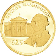 Monnaie, Libéria, George Washington, 25 Dollars, 2000, American Mint, Proof - Liberia