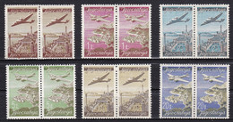 YU430 – YOUGOSLAVIA – AIRMAIL - 1947 – PLANE OVER CITIES – MI # 515/20 I-II MNH 60 € - Luftpost