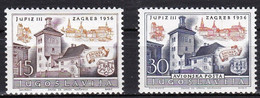 YU431 – YOUGOSLAVIA – AIRMAIL - 1956 – PHIL. EXHIB. JUFIZ III – SG # 817/8 MNH 9 € - Luftpost