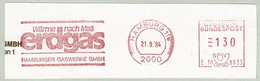 Deutsche Bundespost 1984, Freistempel / EMA / Meterstamp Gaswerke Hamburg, Erdgas, Gaz, Energie / Energy - Gas