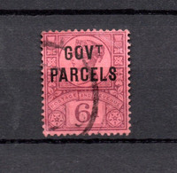 UK 1887 Old 6 P. Overprinted Govt Parcels Stamp Nice Used - Servizio