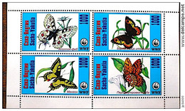 RUSSIE-URSS, Papillons, Insectes 1 Bloc 4 Valeurs émises En 1996. MNH, Neuf Sans Charniere (1) - Butterflies