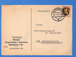 Allemagne Zone Française 1947 Carte Postale De Oppenheim (G12036) - Sonstige & Ohne Zuordnung