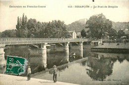 Besançon * Vue Sur Le Pont De Brégille * Pêcheur Pêche à La Ligne * Lavoir - Besancon