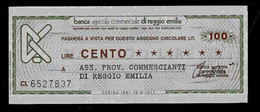 ITALIE – Banca Agricola Commerciale Di Reggio Emilia A Ass. Prov. Commercianti Di Reggio EMILIA (1977) – 100 Lires - [ 4] Emissioni Provvisorie