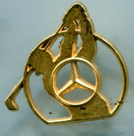 PIN'S  - GOLF - AUTOMOBILE - MERCEDES - SIGNE A.B. PARIS - Mercedes