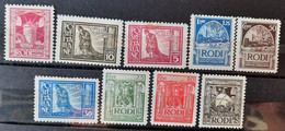 Italie  Rhodes (Rodi) 1929 N°15/23 *TB Cote 180€ - Egée (Rodi)