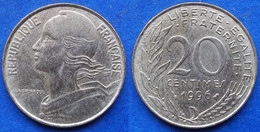 FRANCE - 20 Centimes 1996 KM# 930 Fifth Republic Franc Coinage(1959-2001) - Edelweiss Coins - 20 Centimes