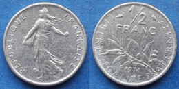 FRANCE - 1/2 Franc 1971 KM# 931.1 Fifth Republic Franc Coinage(1959-2001) - Edelweiss Coins - 1/2 Franc