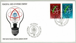 UNO Genf 1977, FDC Atomenergie / Énergie Atomique / Nuclear Energy, Licht / Lumière / Light - Atomenergie