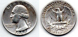 USA 1/4 Dollar 1942 TTB - 1932-1998: Washington