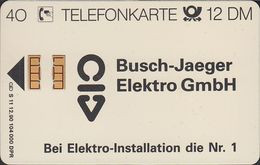 GERMANY S11/90 - Buschjäger - Telefon - Phone - S-Series: Schalterserie Mit Fremdfirmenreklame