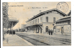 CP 54 Pont-à-Mousson, La Gare, Intérieure, Voyageurs, Contrôleurs,  Publicité Van Houten,... 1906 Voyagée N°7 - Pont A Mousson